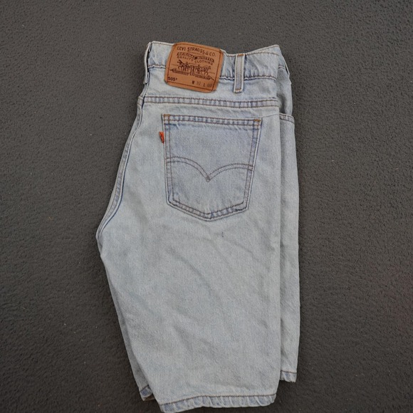 Vintage Levis 505 Shorts Mens 32 Blue Denim Made in USA Jean Cut Off 90s Casual - Picture 1 of 11